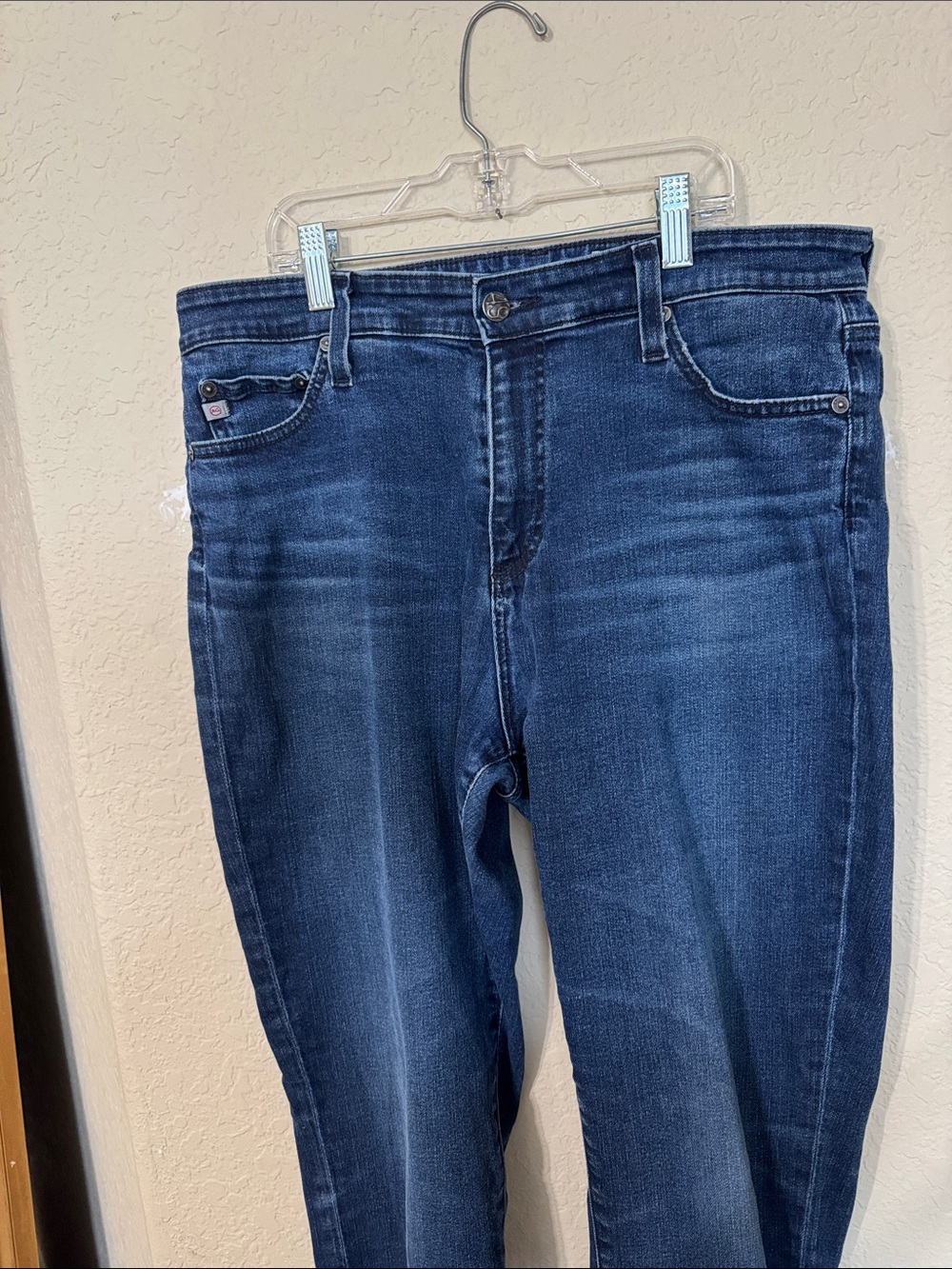 AG Mari High Rise Slim Straight Leg Jeans Dark Wash size 32 - Picture 4 of 13